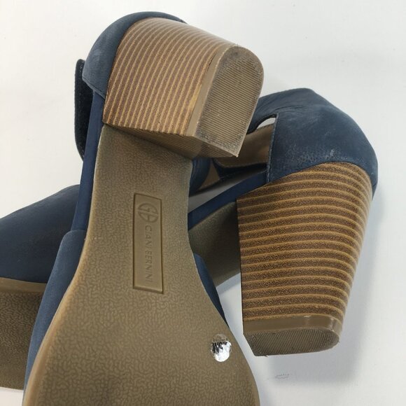 Giani Bernini Vira Blue Leather Sandals Size 9.5M - Picture 9 of 11